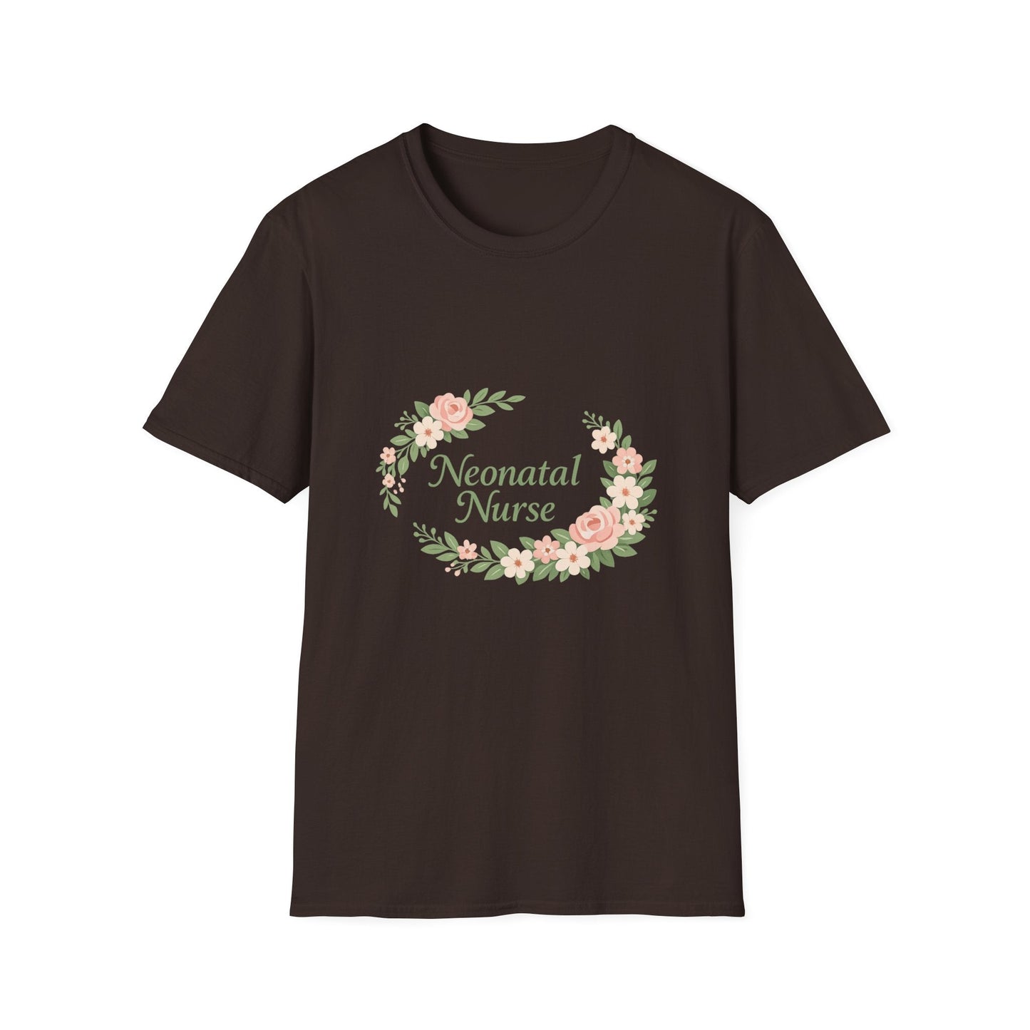 Neonatal Nurse Floral T-Shirt — Cute Gift for NICU Nurses Printify