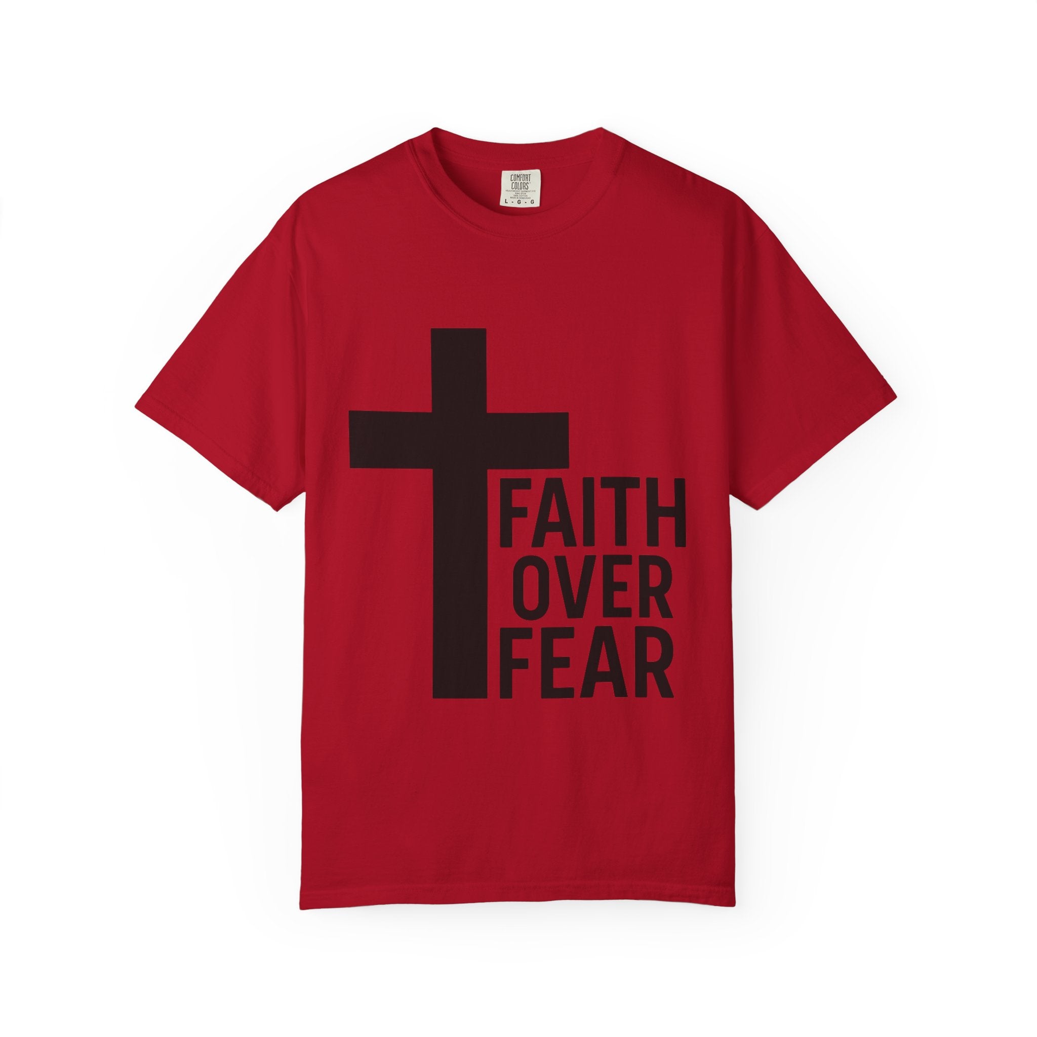 Faith Over Fear T-Shirt — Christian Cross Inspirational Tee