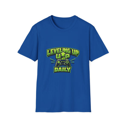 Leveling Up Daily Gamer T-Shirt Printify
