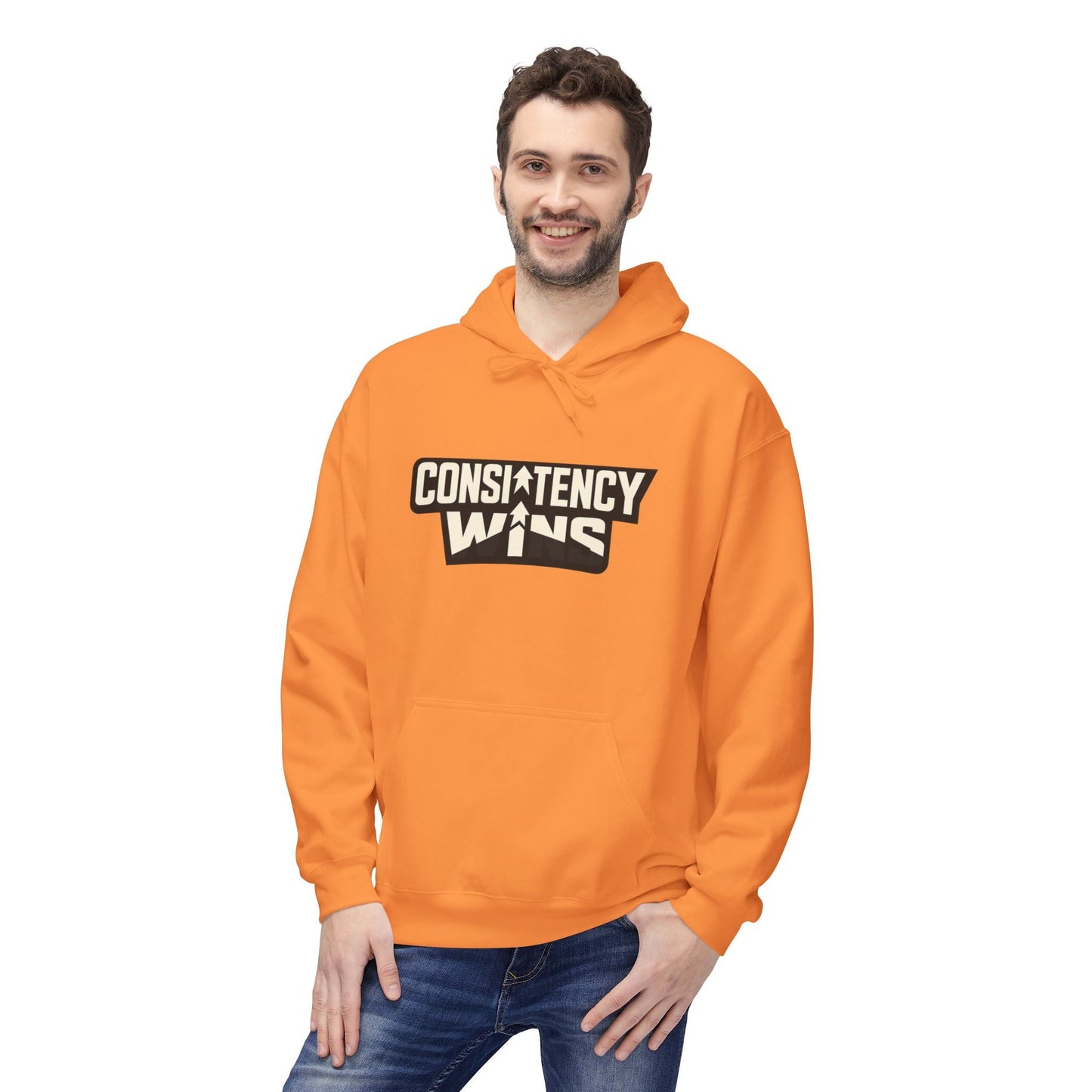 Consistency Wins Hoodie — Motivational Graphic Pullover Printify