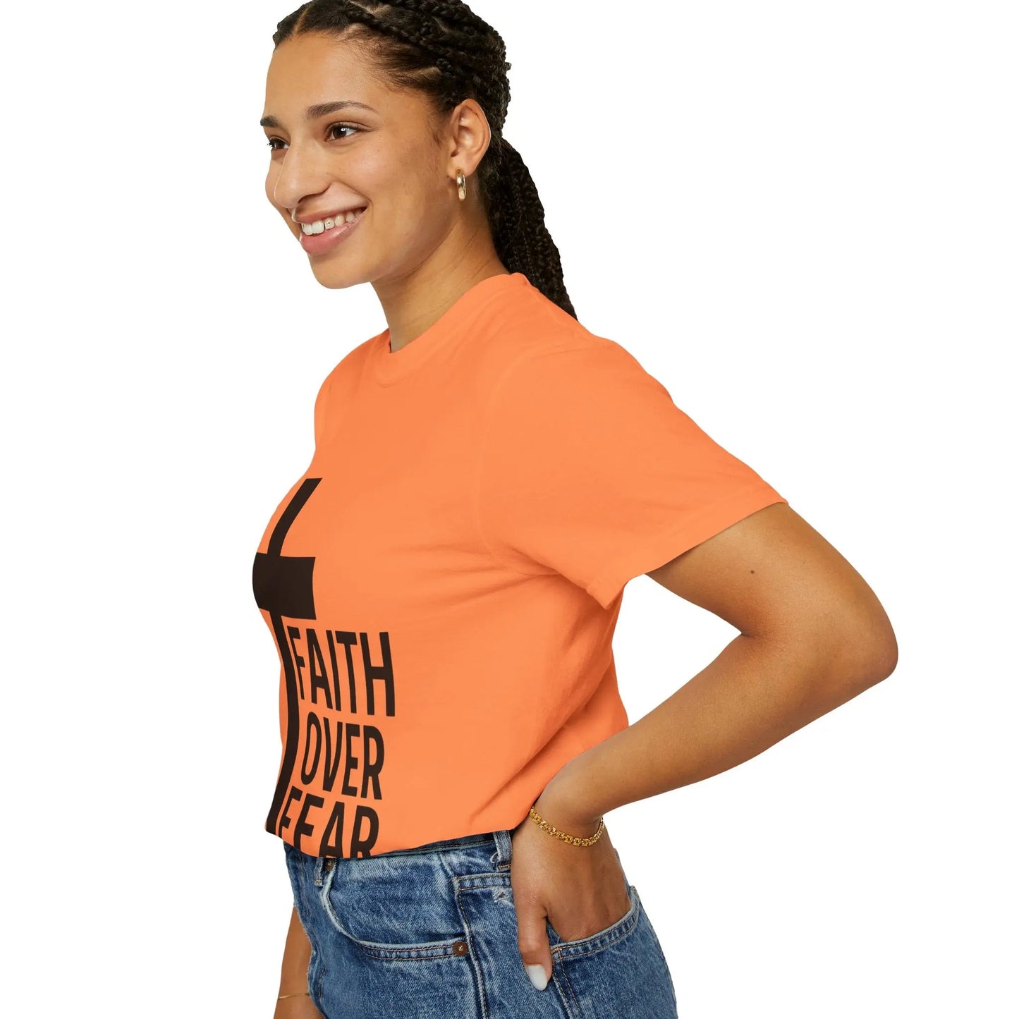 Faith Over Fear T-Shirt — Christian Cross Inspirational Tee Printify