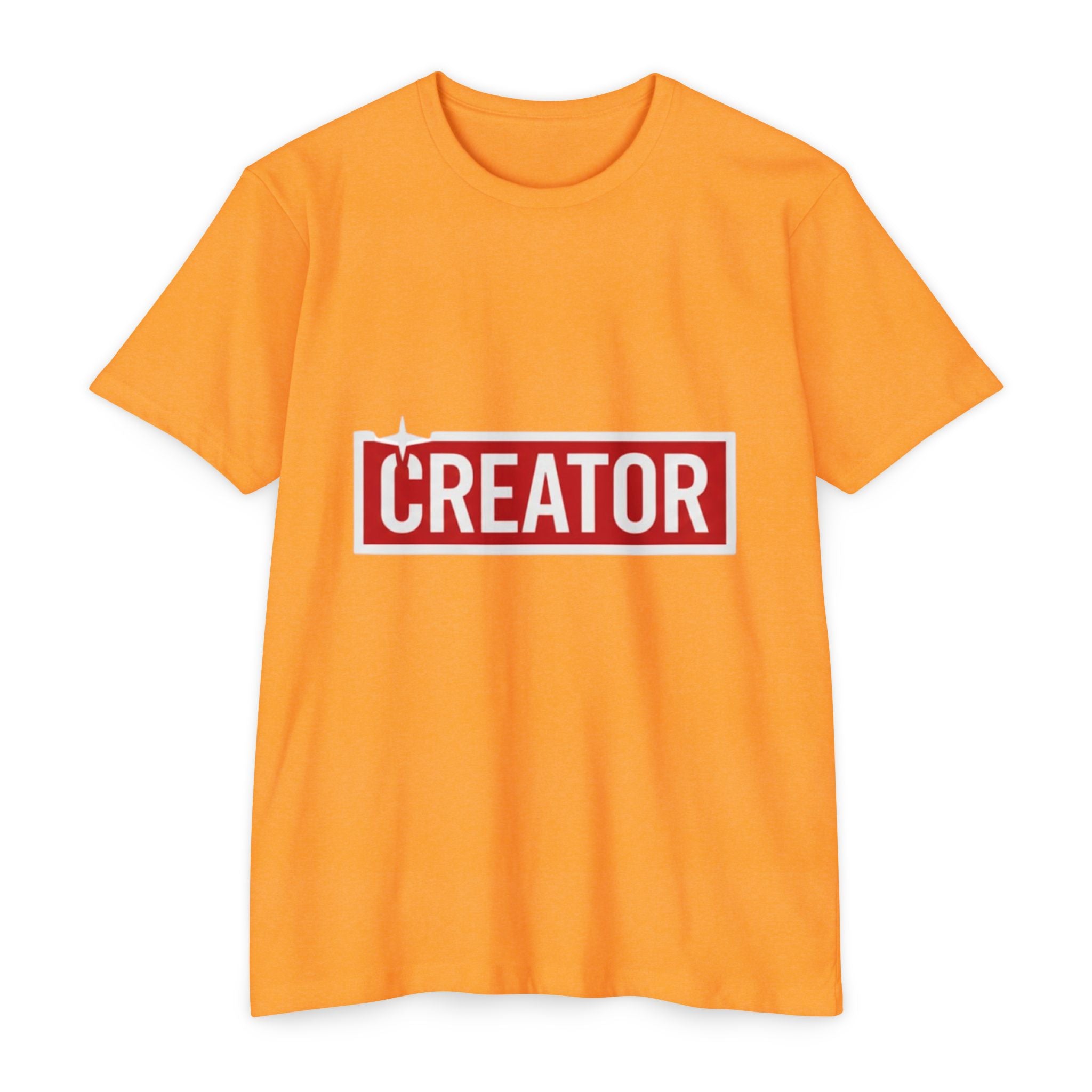 Creator Graphic T-Shirt — Bold Red Box Logo Tee for Content Creators