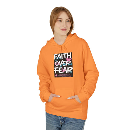 Faith Over Fear Hoodie — Floral Christian Inspiration Sweatshirt Printify