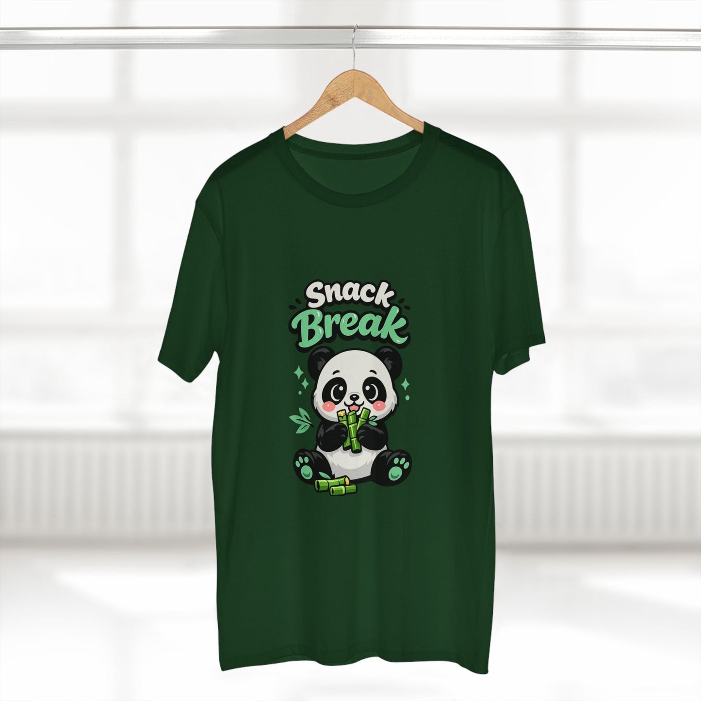 Snack Break Panda T-Shirt — Cute Panda Eating Bamboo Graphic Tee Printify