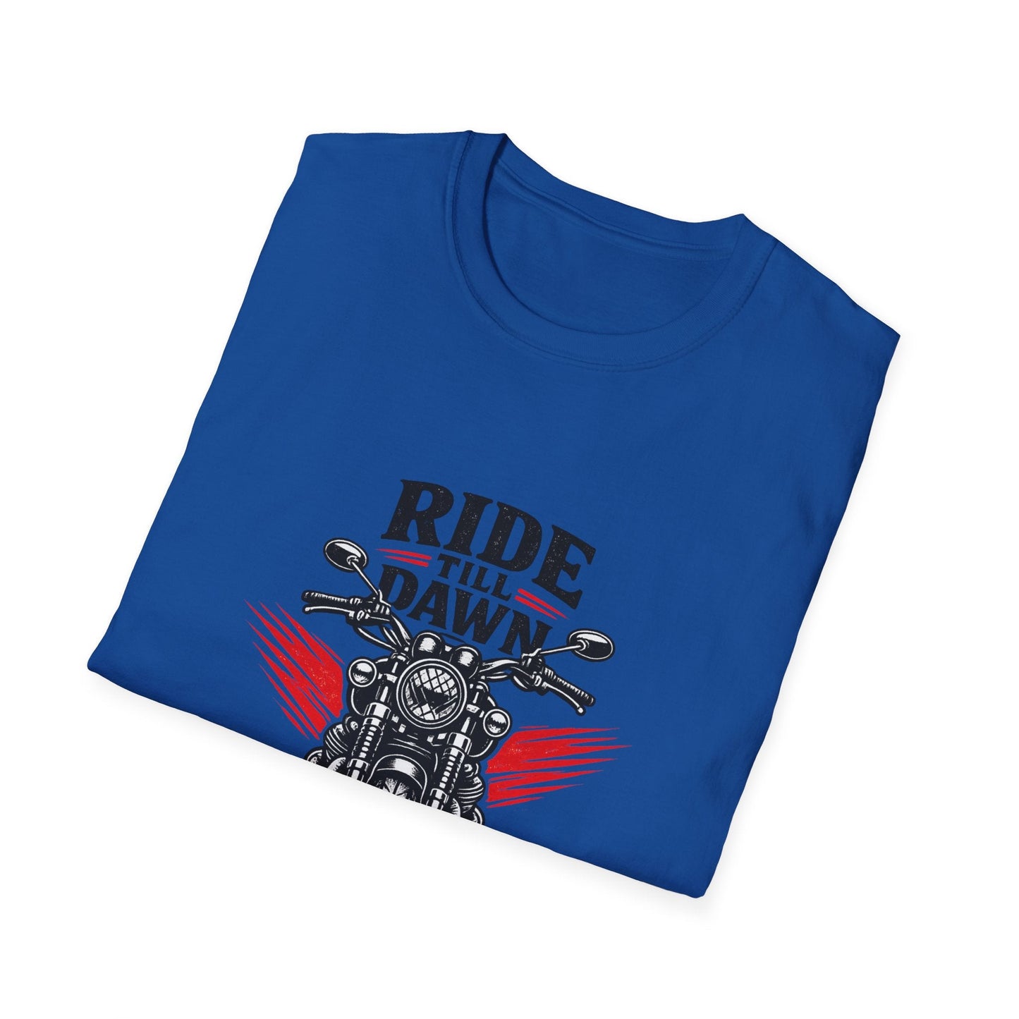 Ride Till Dawn Motorcycle T-Shirt Printify