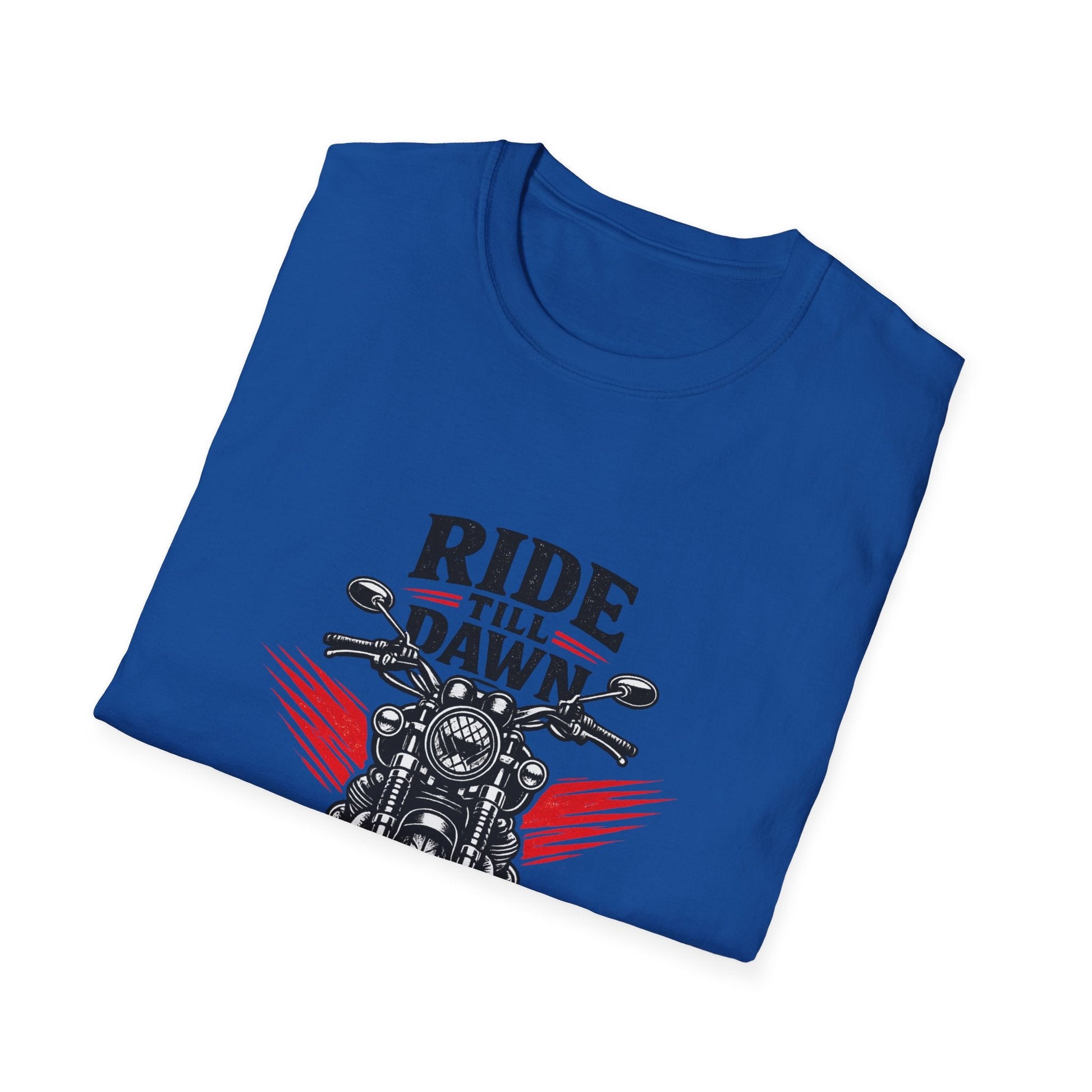 Ride Till Dawn Motorcycle T-Shirt Printify