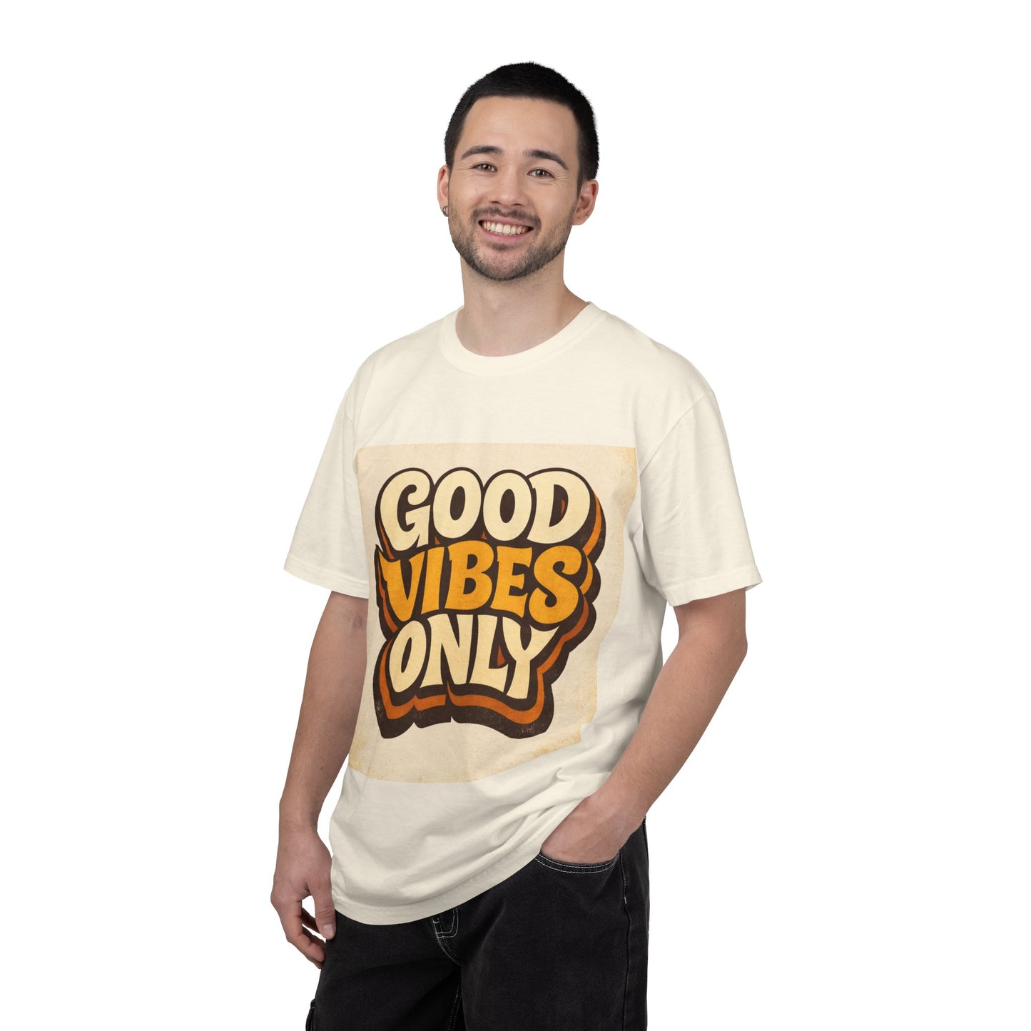 Good Vibes Only T-Shirt — Retro 70s Graphic Tee Printify