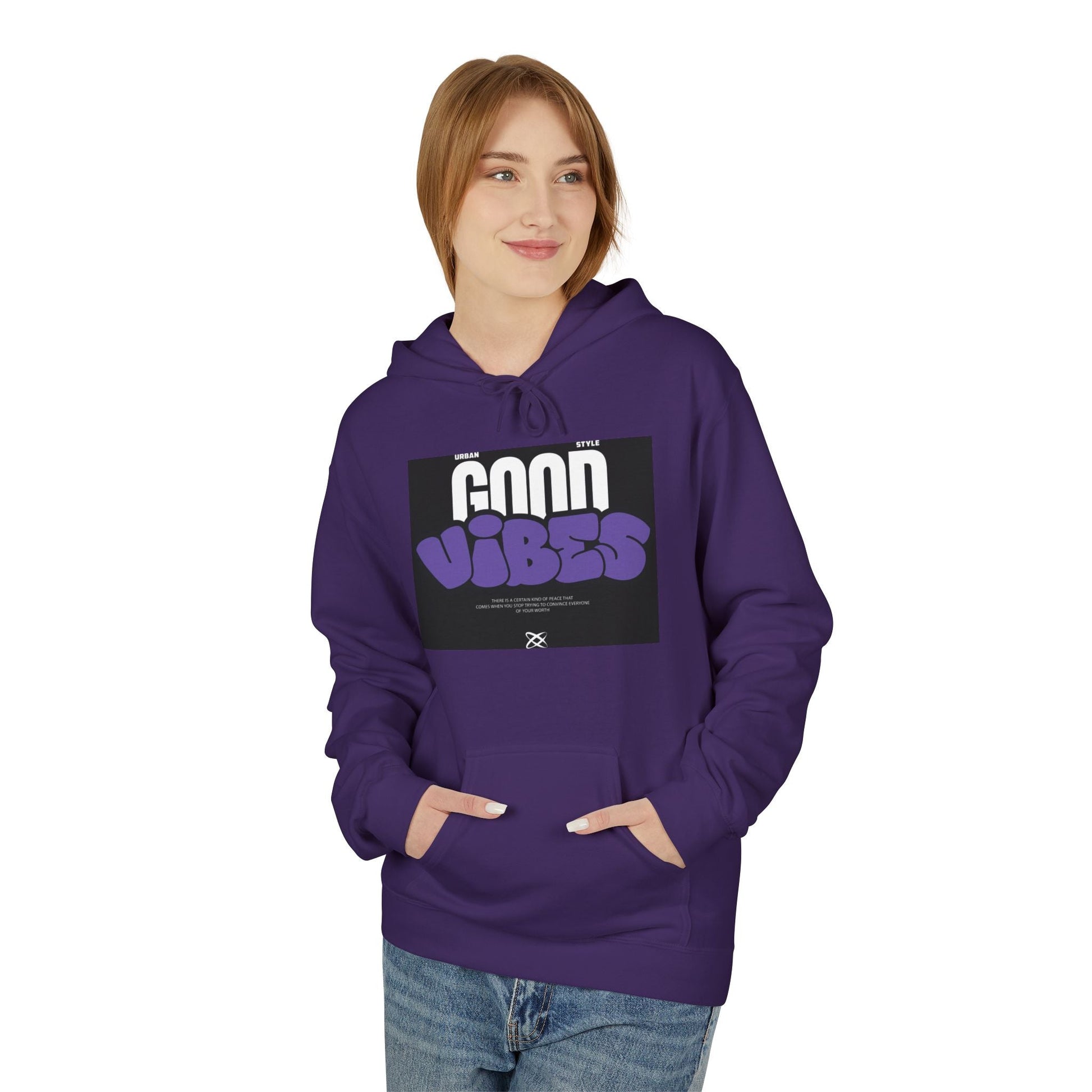 Good Vibes Hoodie — Retro Graffiti Streetwear Pullover Printify