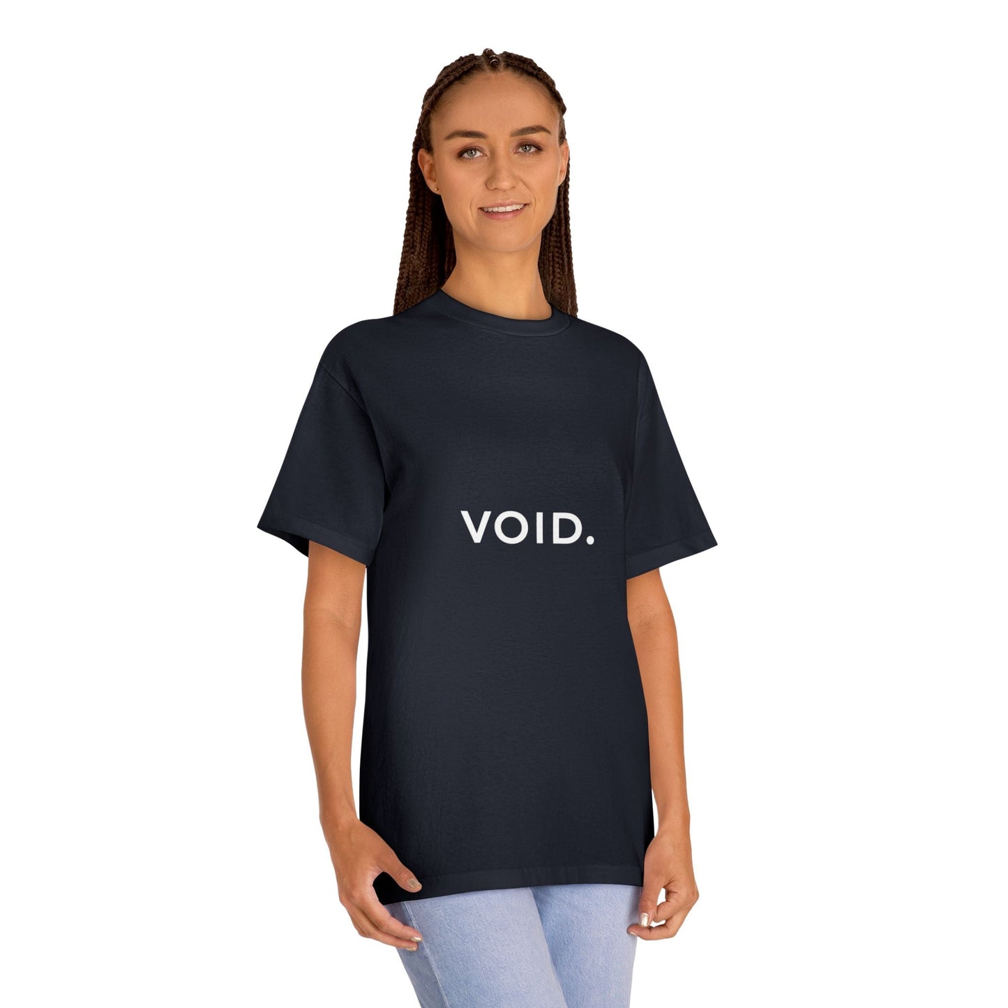 Void. Minimalist Graphic Tee — Neutral Beige Casual Shirt Printify