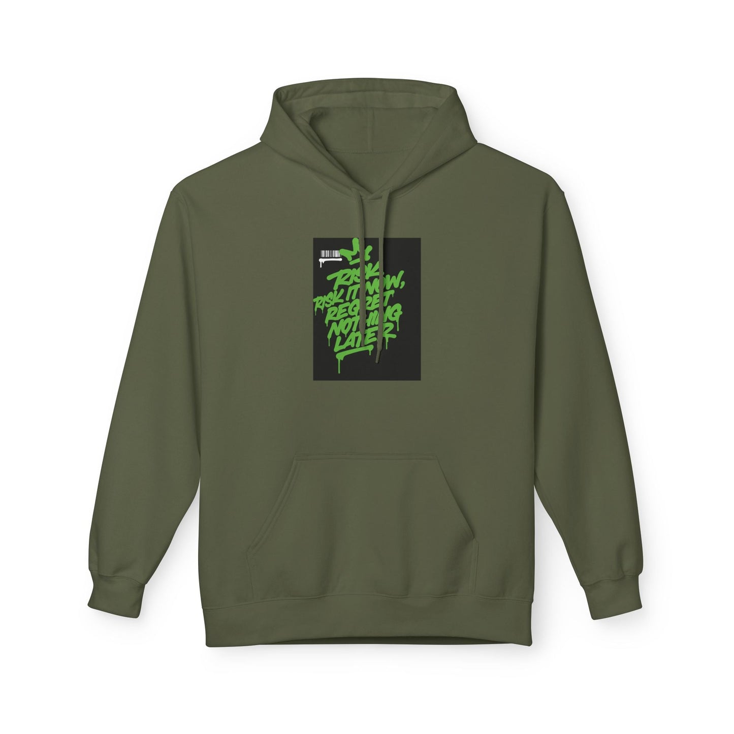 Retro Green Script Graphic Hoodie — "Push Your Limits" Streetwear Pullover Printify