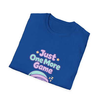 Just One More Game Gamer T‑Shirt — Cute Kawaii Sleeping Gamer Tee Printify