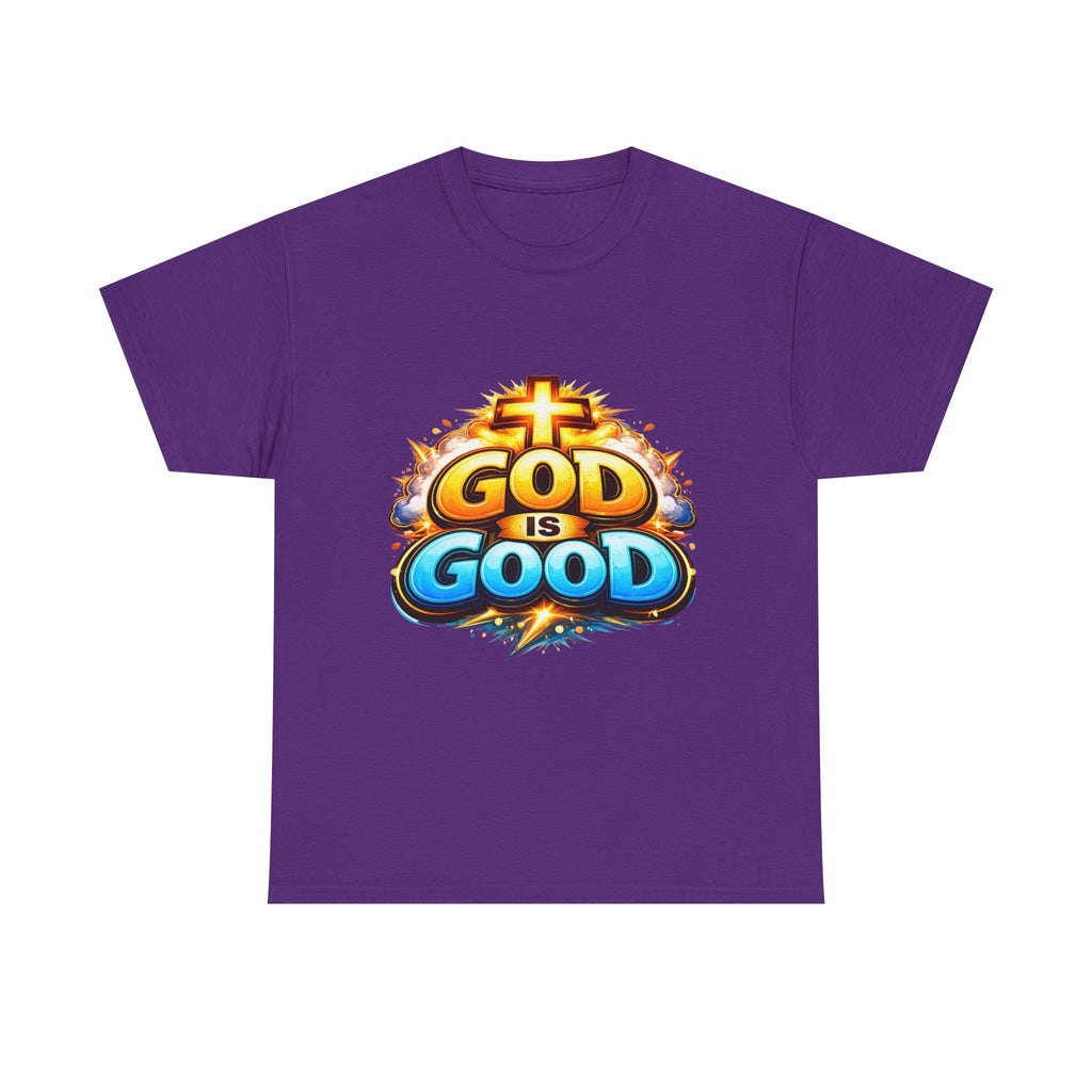 God Is Good T-Shirt — Christian Faith Tee with Cross Graphic