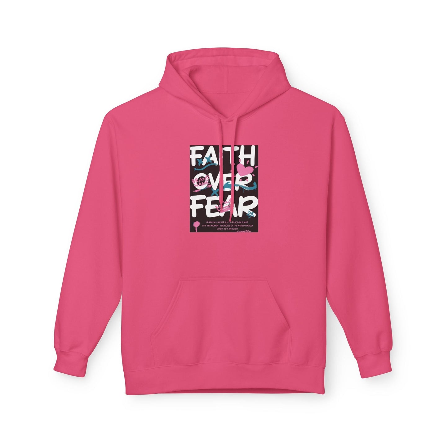 Faith Over Fear Hoodie — Floral Christian Inspiration Sweatshirt Printify
