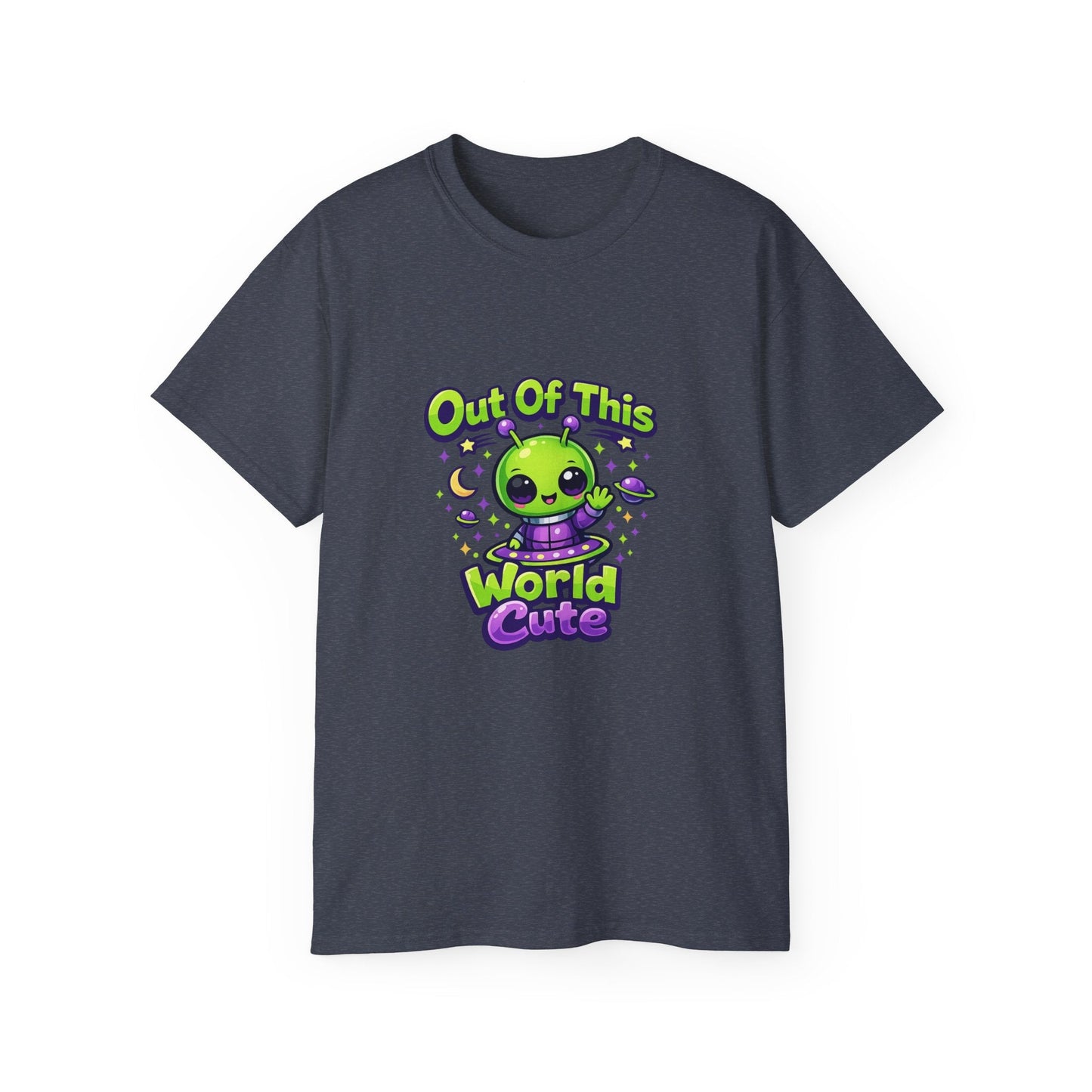 Out of This World Cute Alien Graphic T-Shirt Printify