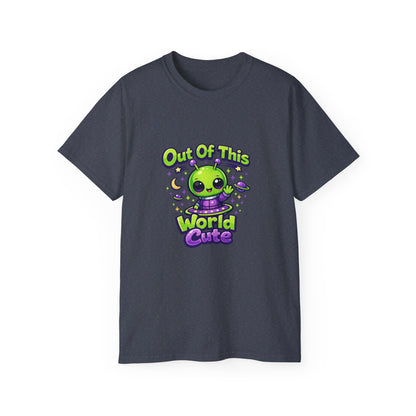 Out of This World Cute Alien Graphic T-Shirt Printify