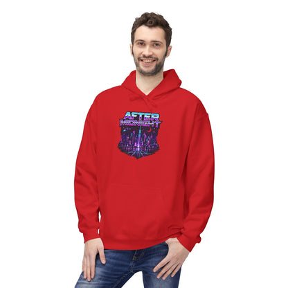 Cyberpunk City 'AFTER' Graphic Hoodie — Retro Futuristic Streetwear Printify