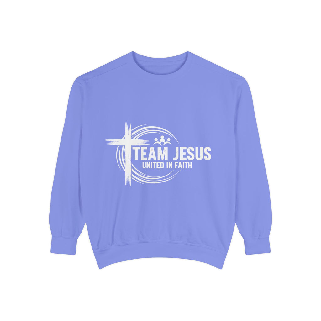 Team Jesus Crewneck Sweatshirt — Faith-Based Christian Graphic Pullover