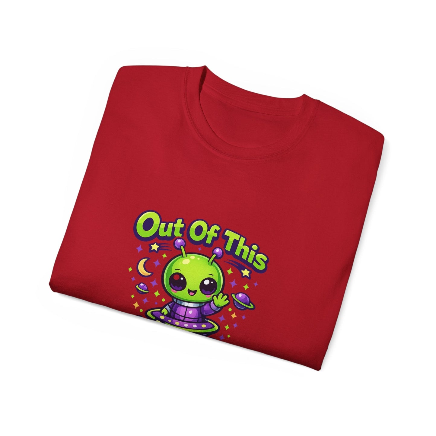 Out of This World Cute Alien Graphic T-Shirt Printify