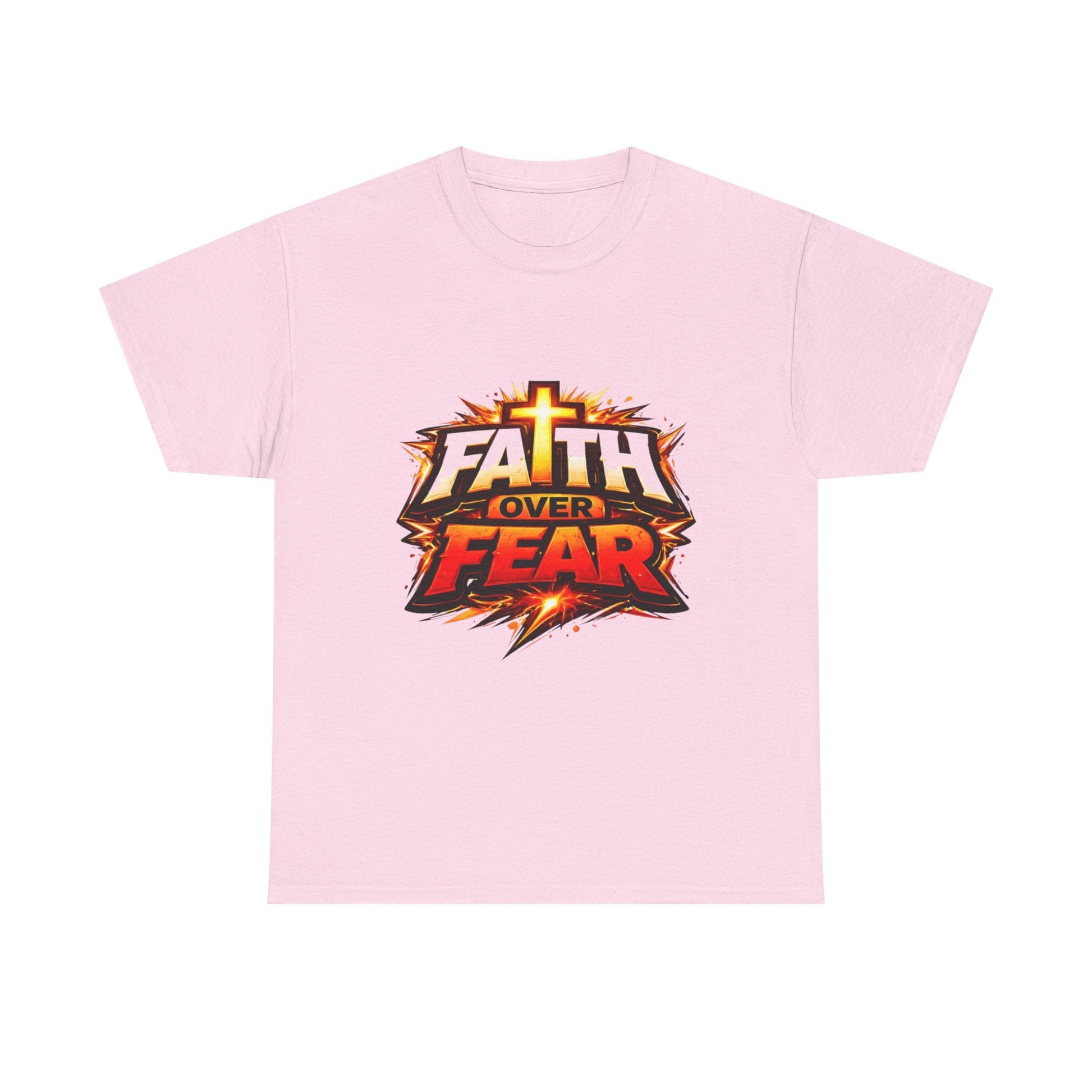 Faith Over Fear T-Shirt for Men – Christian Inspirational Tee with Cross Graphic Printify