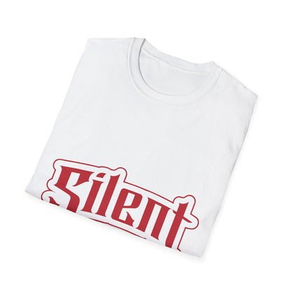 Silent Graphic T-Shirt — Retro Gothic Red Logo Tee