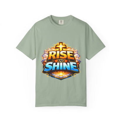 Rise and Shine Christian T-Shirt for Men – Inspirational Graphic Tee Printify