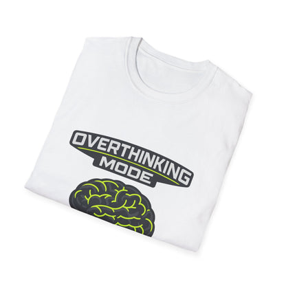 Overthinking Mode T-Shirt — Funny Brain Loading Graphic Tee Printify