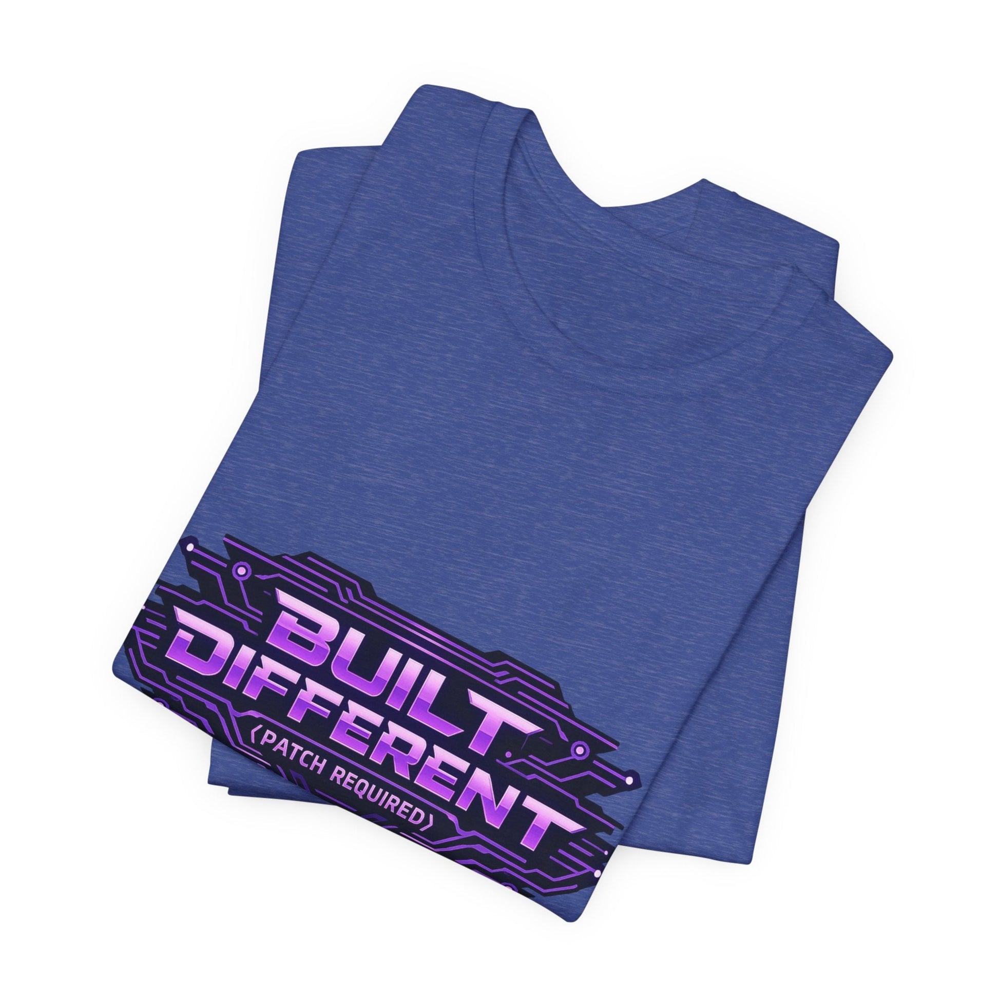 Built Different Tee — Retro Purple Gaming Graphic T-Shirt Printify