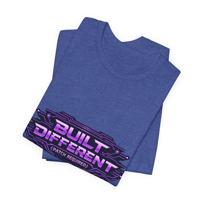 Built Different Tee — Retro Purple Gaming Graphic T-Shirt Printify