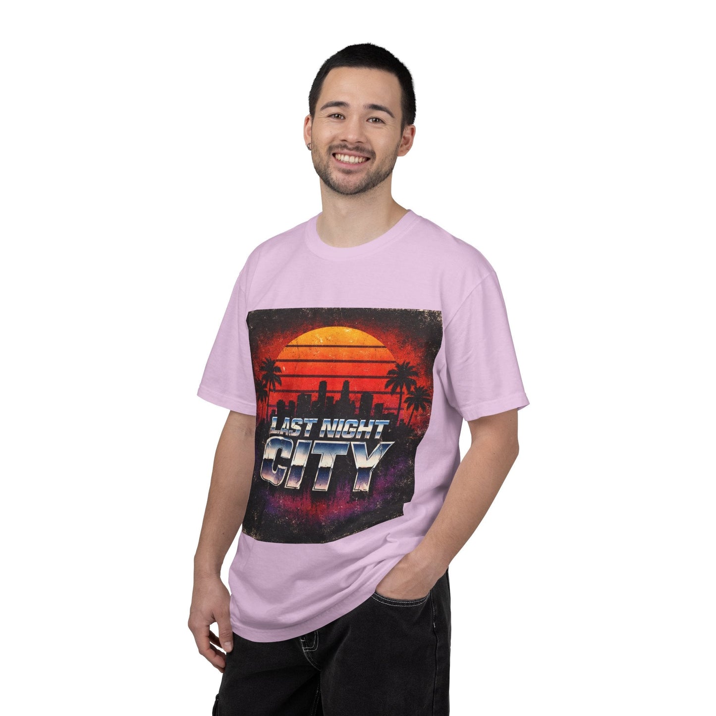 Last Night City T-Shirt — Retro Sunset Miami Vaporwave Tee Printify