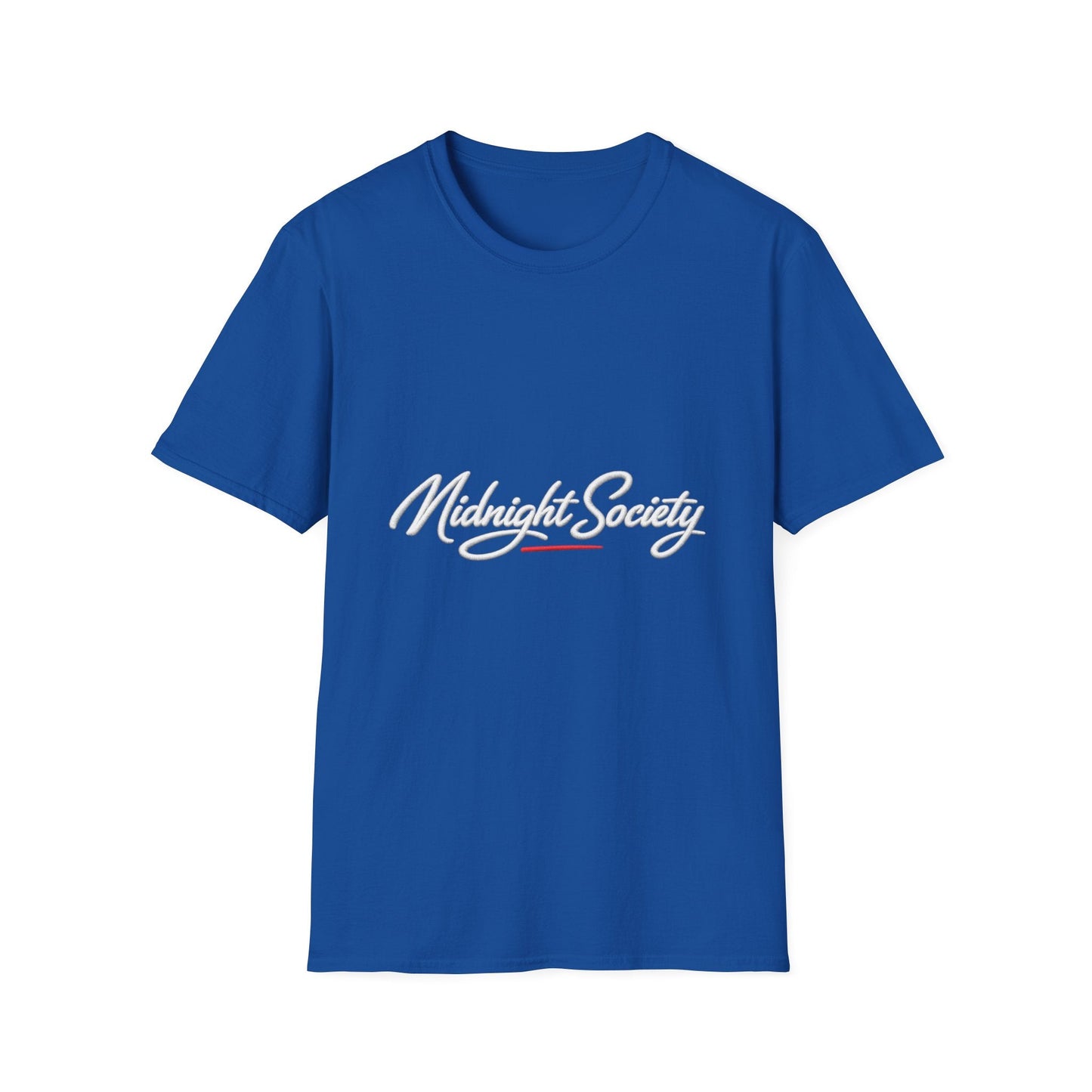 Midnight Society T-Shirt — Script Logo Tee for Nightlife & Streetwear Printify