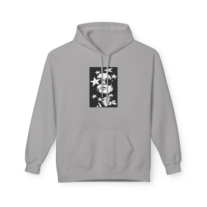Hoodie — Monochrome Dollar Sign & Stars Graphic Printify