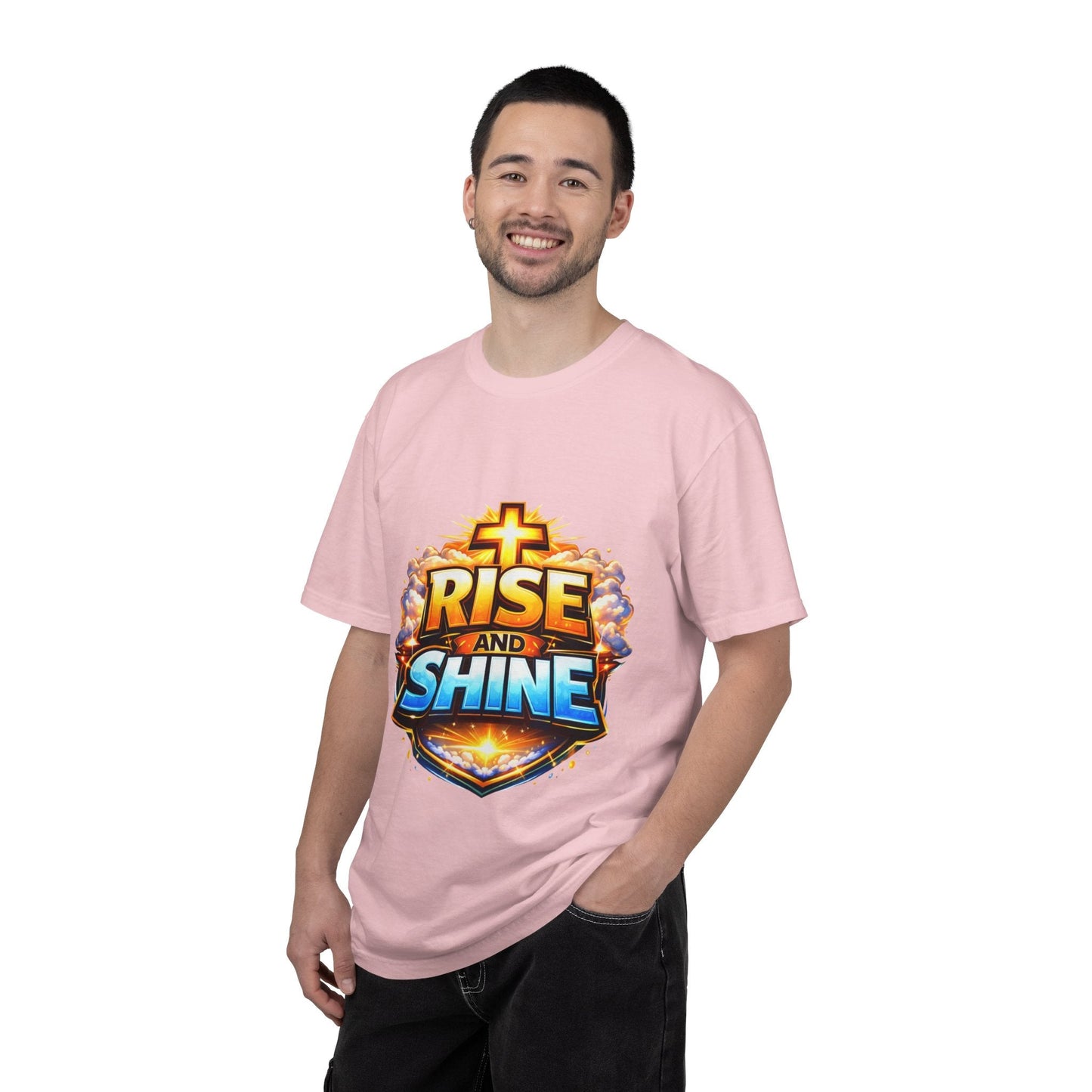 Rise and Shine Christian T-Shirt for Men – Inspirational Graphic Tee Printify