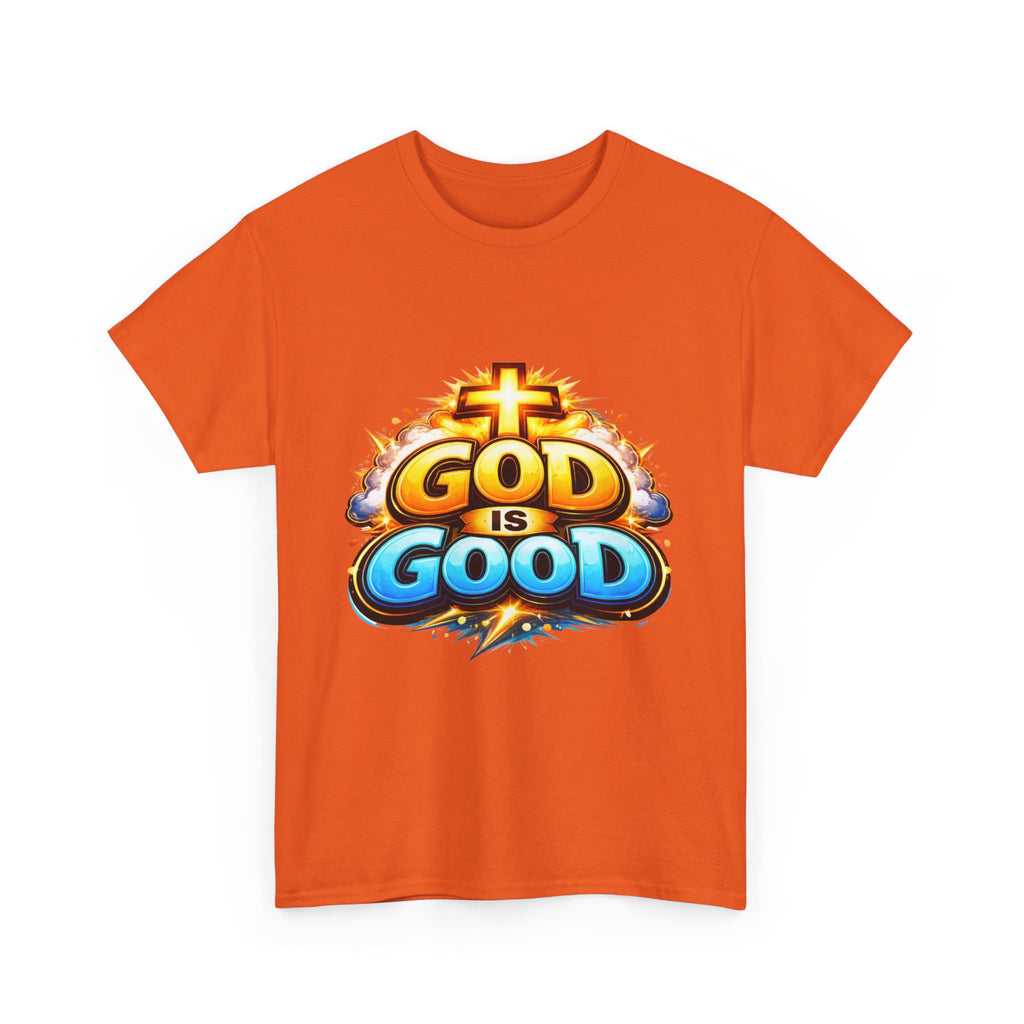 God Is Good T-Shirt — Christian Faith Tee with Cross Graphic