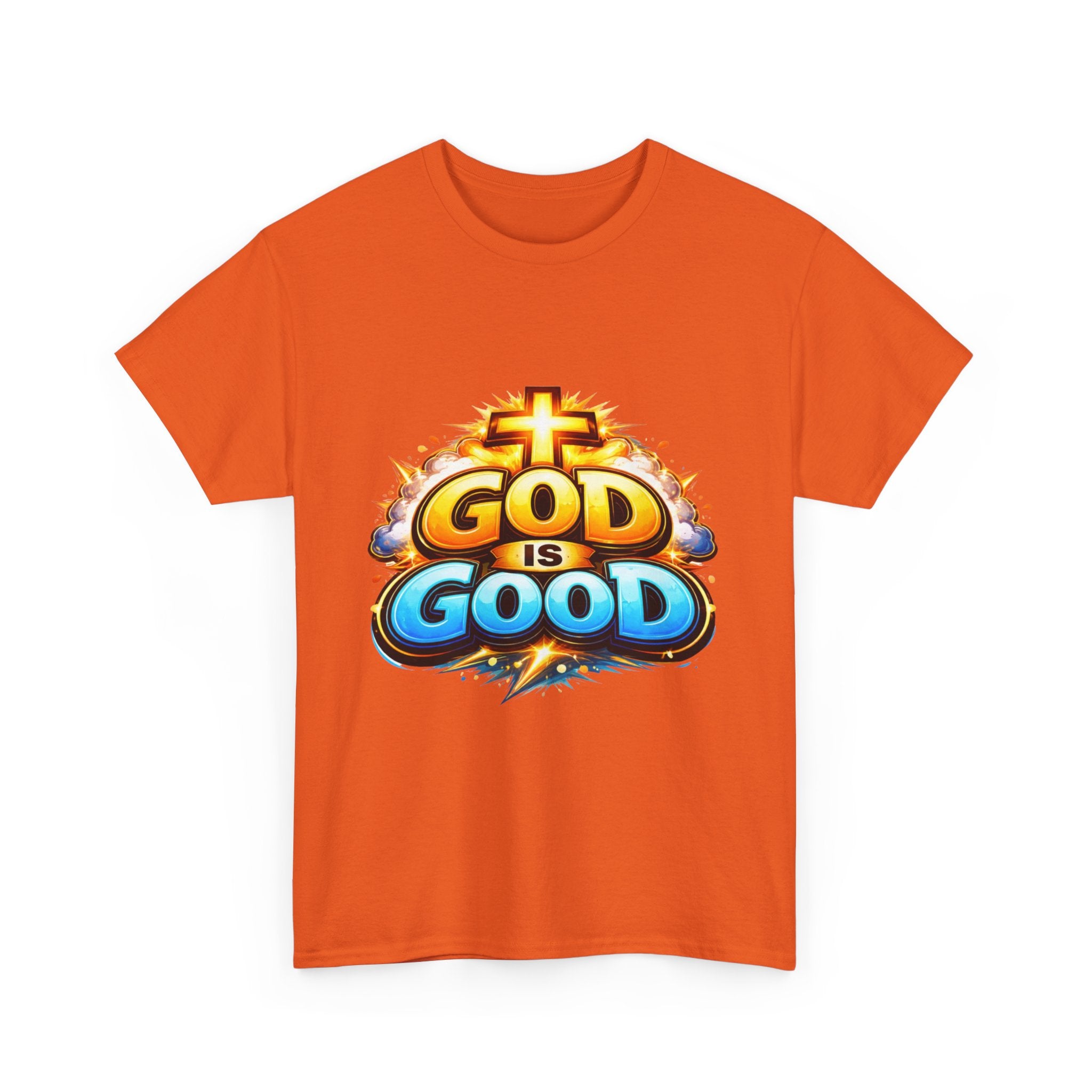 God Is Good T-Shirt — Christian Faith Tee with Cross Graphic