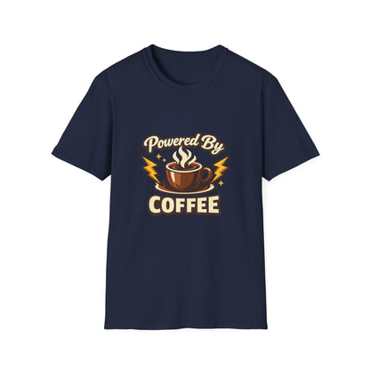 Powered By Coffee T-Shirt — Vintage Coffee Lover Tee Printify