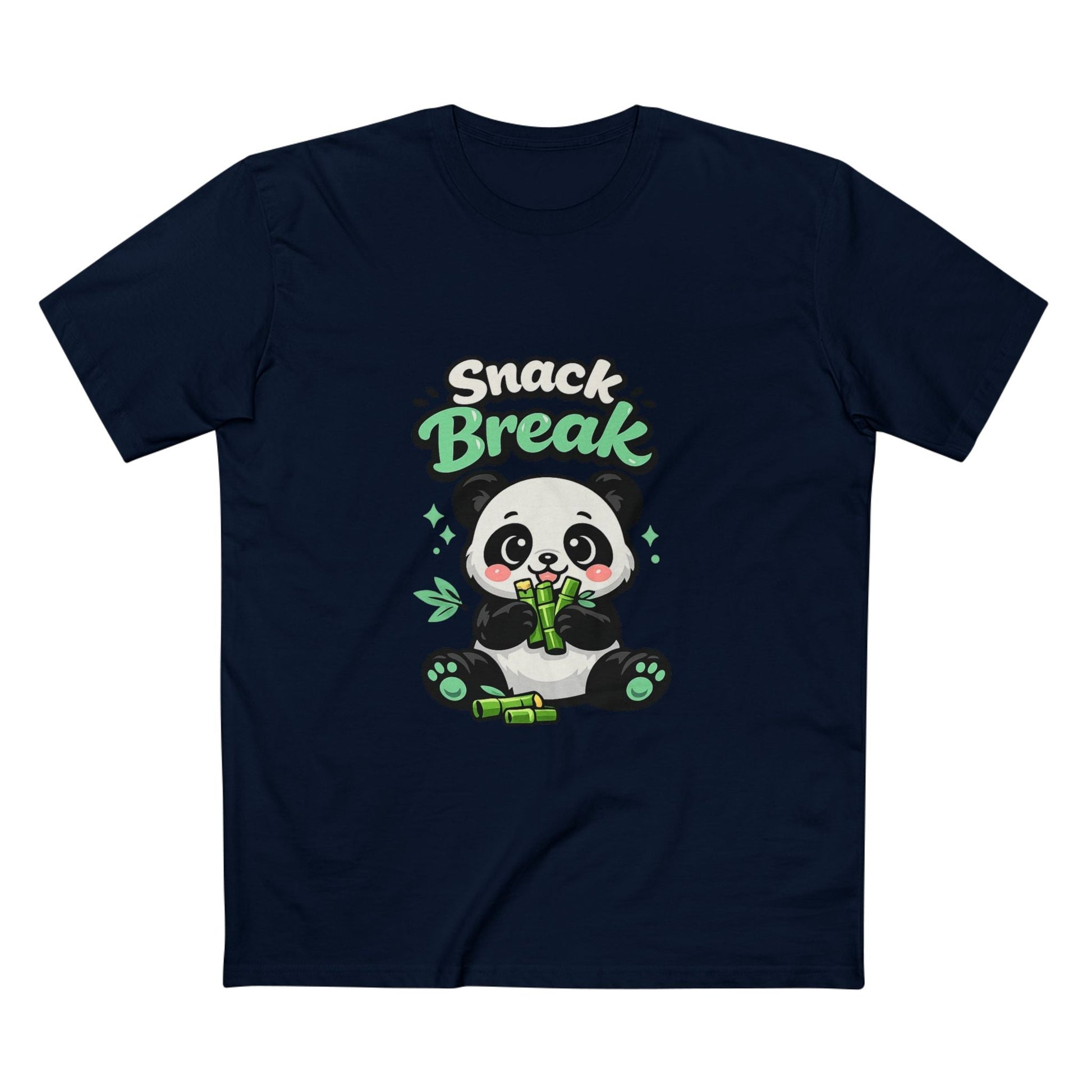 Snack Break Panda T-Shirt — Cute Panda Eating Bamboo Graphic Tee Printify