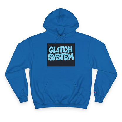Glitch System Hoodie — Retro Graffiti Streetwear Champion Hoodie Printify