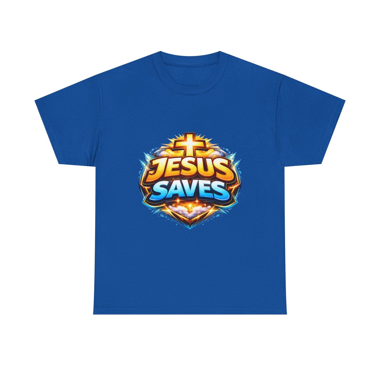 Jesus Saves T-Shirt for Men – Bold Faith Graphic Tee for Christians Printify