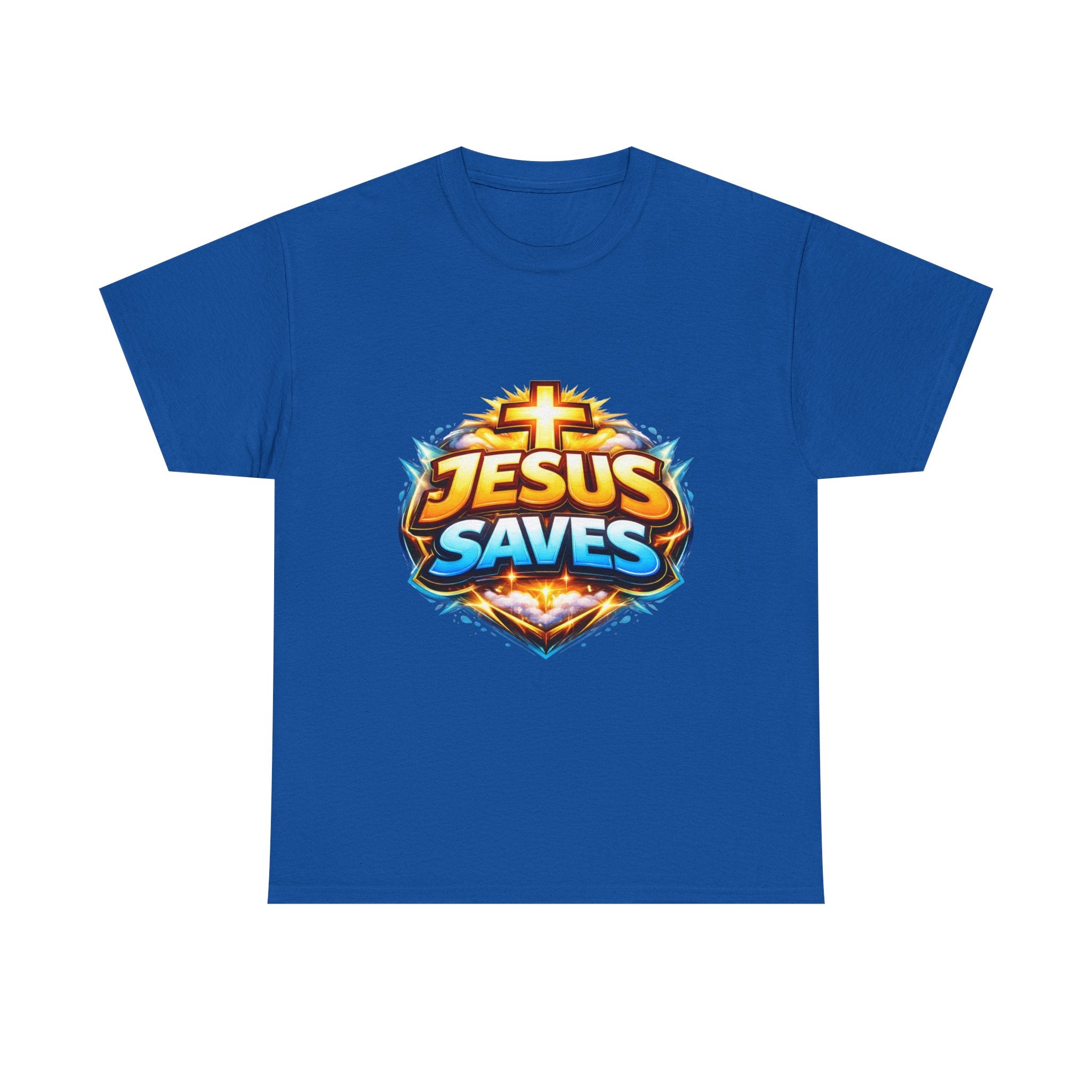 Jesus Saves T-Shirt — Bold Faith Graphic Tee for Christians, Church & Easter