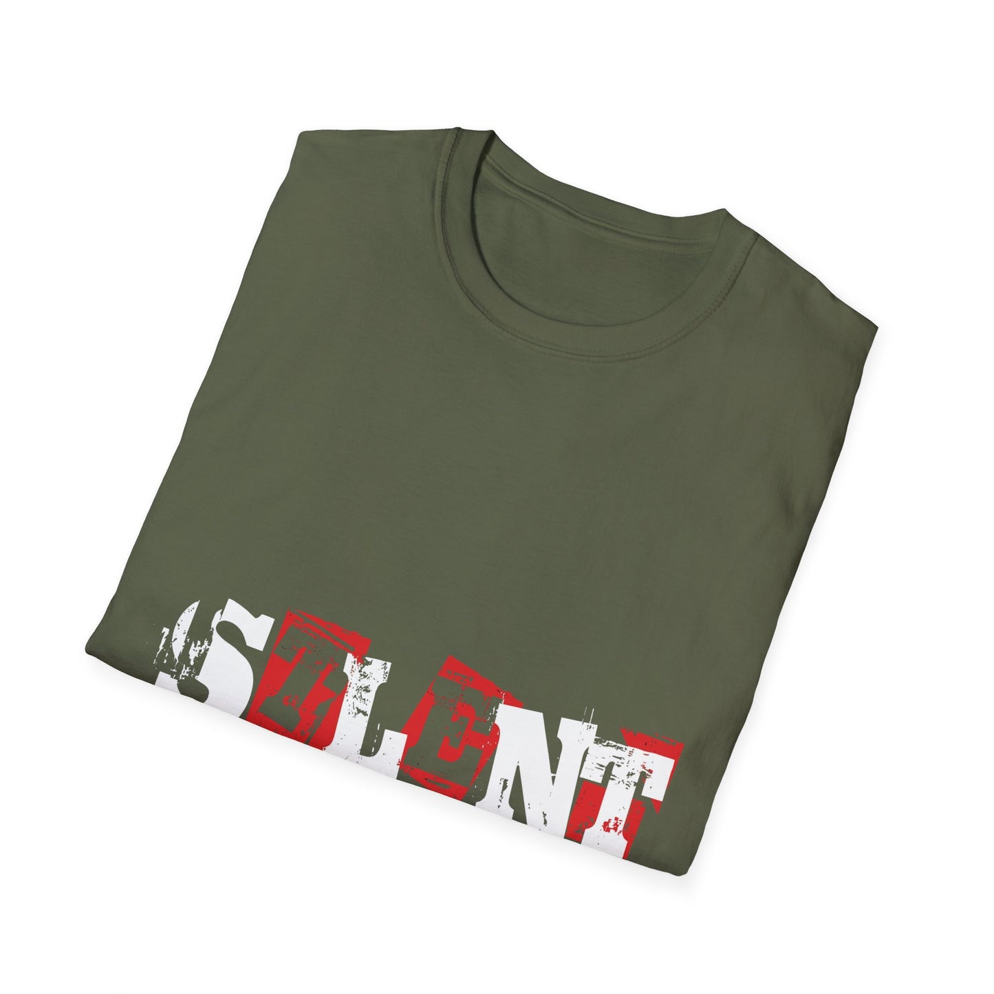 T-Shirt “LEFT” Red Distressed Block Letter Graphic — Vintage Stamped Tee