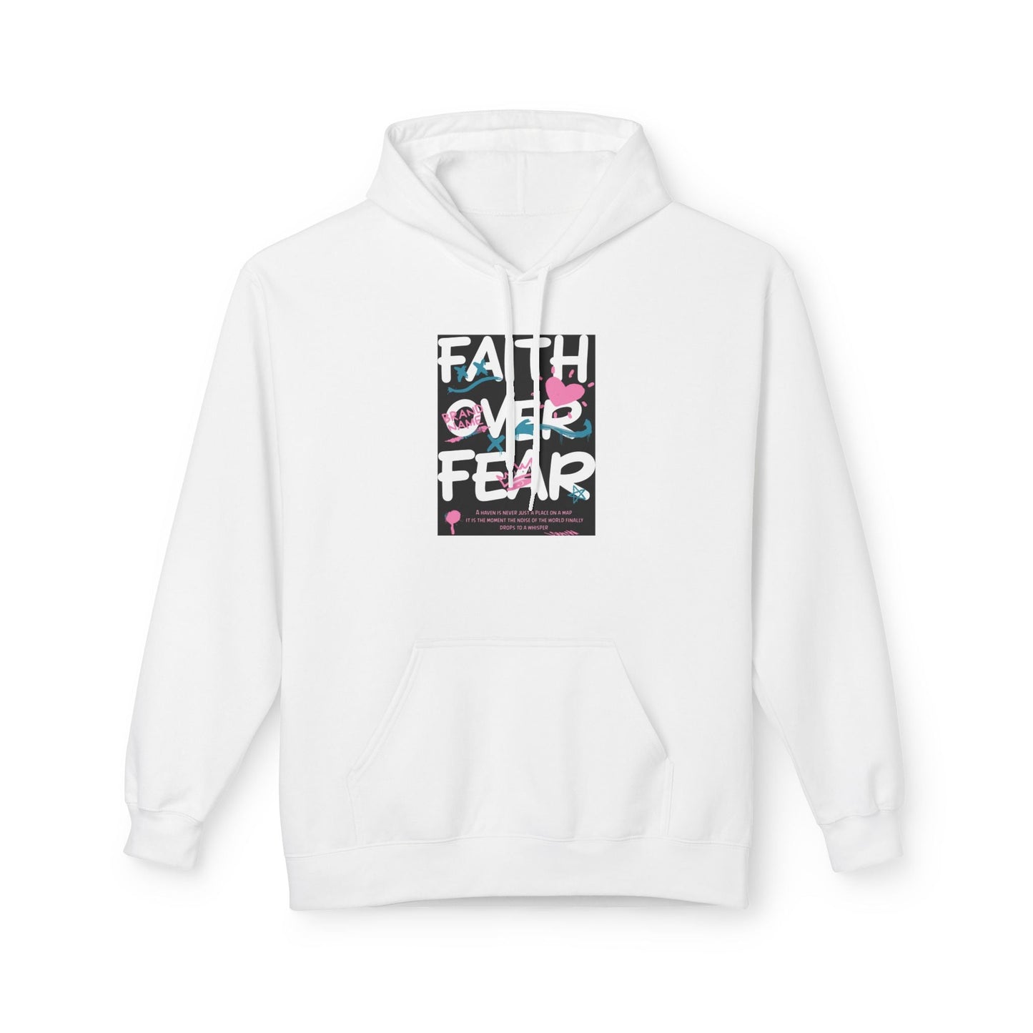 Faith Over Fear Hoodie — Floral Christian Inspiration Sweatshirt Printify