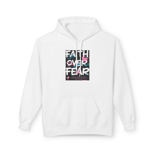 Faith Over Fear Hoodie — Floral Christian Inspiration Sweatshirt Printify