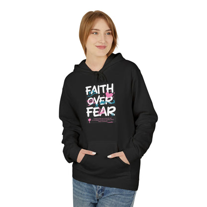 Faith Over Fear Hoodie — Floral Christian Inspiration Sweatshirt Printify