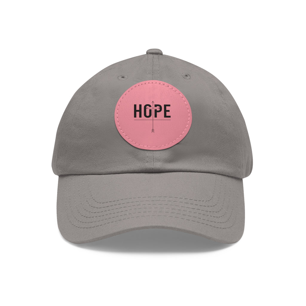 Dad Hat — Round Leather Patch 'HOPE' Cap