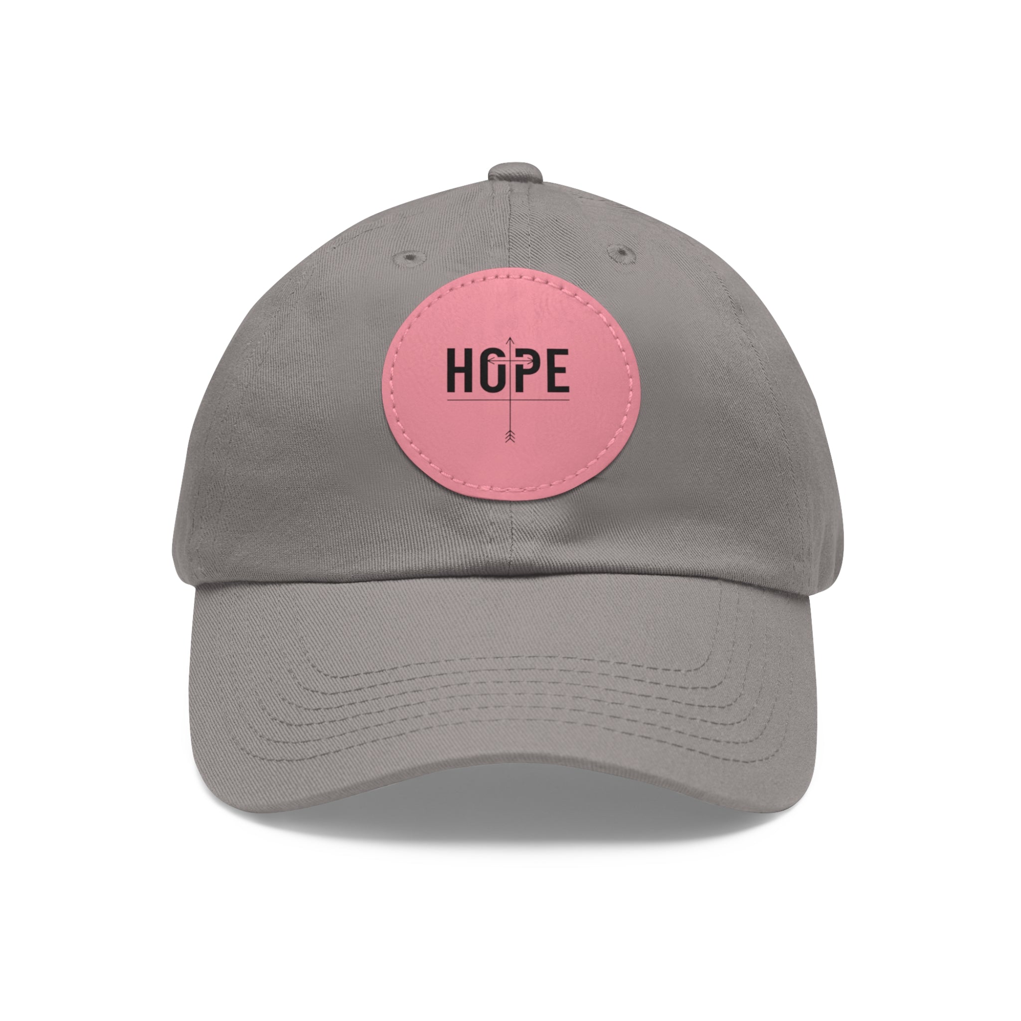 Dad Hat — Round Leather Patch 'HOPE' Cap