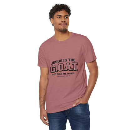 Jesus Is the G.O.A.T T-Shirt for Men – Faith-Based Christian Graphic Tee Printify
