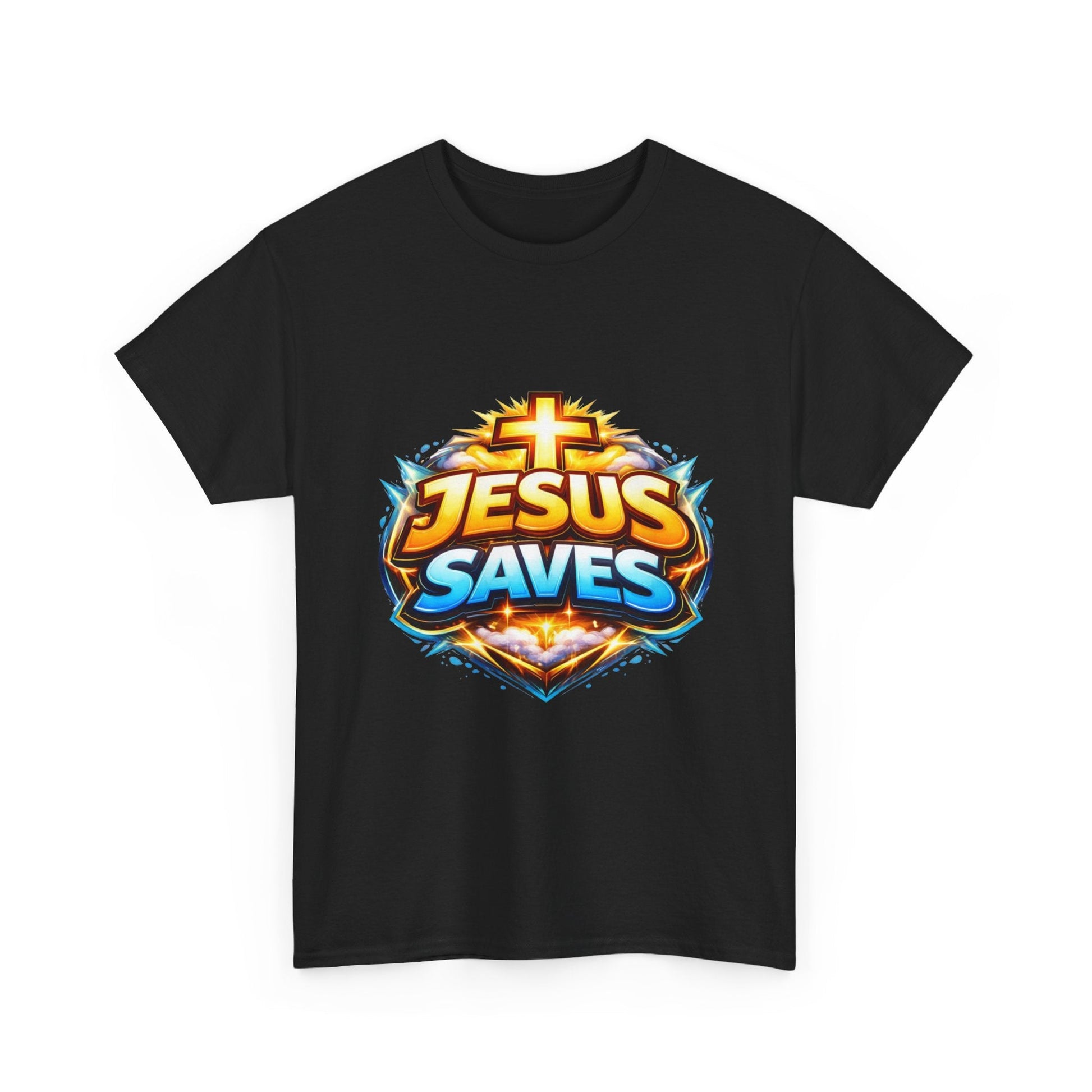 Jesus Saves T-Shirt for Men – Bold Faith Graphic Tee for Christians Printify