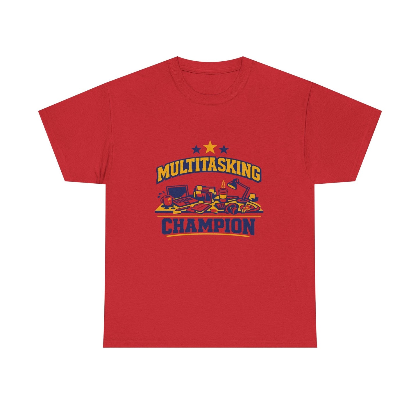 Multitasking Champion Tee — Funny Work From Home Gift Shirt Printify