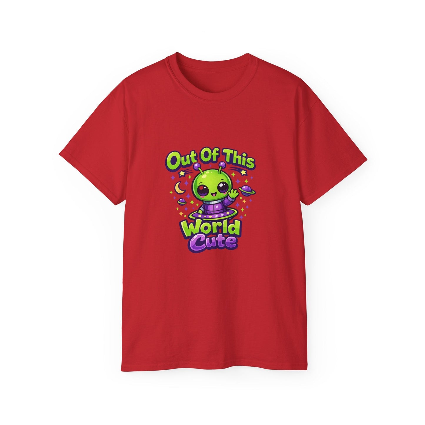 Out of This World Cute Alien Graphic T-Shirt Printify