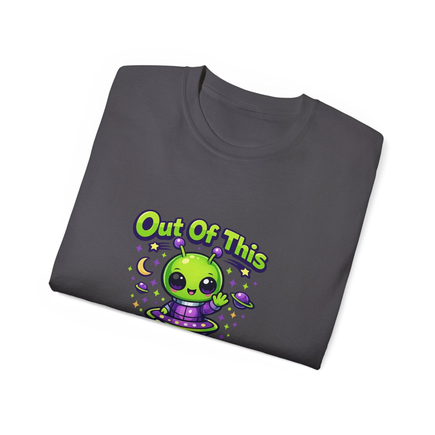 Out of This World Cute Alien Graphic T-Shirt Printify